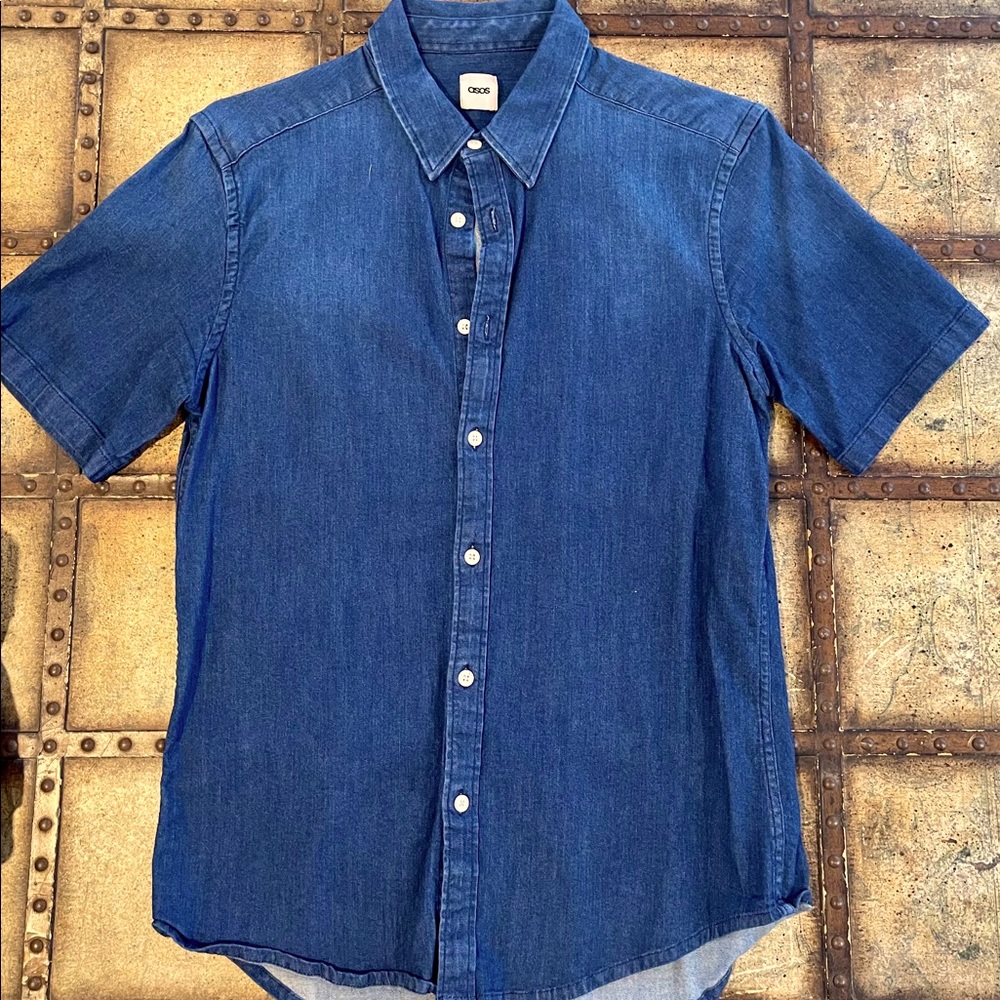 Denim button down
